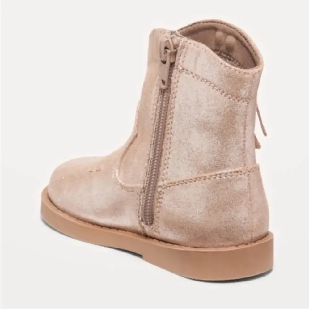 Old Navy Shiny Side-Zip Western Boots